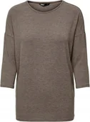 Bluzki damskie - ONLY BLUZKA DAMSKA CASUAL LUŹNA BEŻOWA REGULAR M J5E - miniaturka - grafika 1