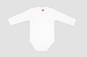 Body dla niemowląt - BODY DŁUGI RĘKAW BIAŁE MAKOMA 68 - miniaturka - grafika 1