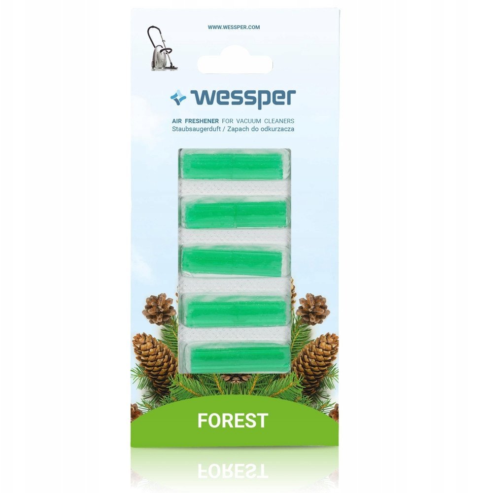 Wkład zapachowy Wessper do odkurzacza zapach leśny /5szt.