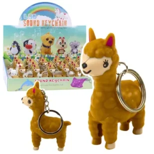 Leantoys Brelok do kluczy lama latarka - Breloczki dla dzieci - miniaturka - grafika 1