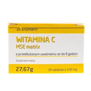 Mito Pharma Dr. Enzmann Witamina C MSE matrix 500 mg - 30 tabletek - Witaminy i minerały - miniaturka - grafika 1