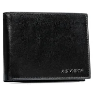Portfele - Klasyczny czarny portfel męski ze skóry naturalnej na kart i gotówkę poziomy bez zapięcia antykradzieżowy ochrona RFID ROVICKY - miniaturka - grafika 1