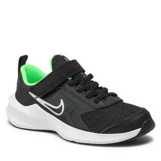 Buty sportowe damskie - Nike Buty Downshifter 11 (PSV) CZ3959 020 Black/Green Strike/Chrome - grafika 1
