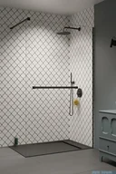 Kabiny prysznicowe - Radaway Modo New II Brushed GunMetal z wieszakiem kabina Walk-in 125x200 szczotkowany GunMetal 389125-92-01W | - miniaturka - grafika 1