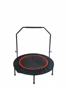 etrampoliny.pl Trampolina do fitnessu, ćwiczeń, domowa, z regulowaną poręczą. Średnica 120 cm, 40 sprężyn - Trampoliny - miniaturka - grafika 1