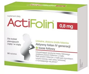 ActiFolin Tabl. 0,8 mg 90 Tabl. - Witaminy i minerały - miniaturka - grafika 1
