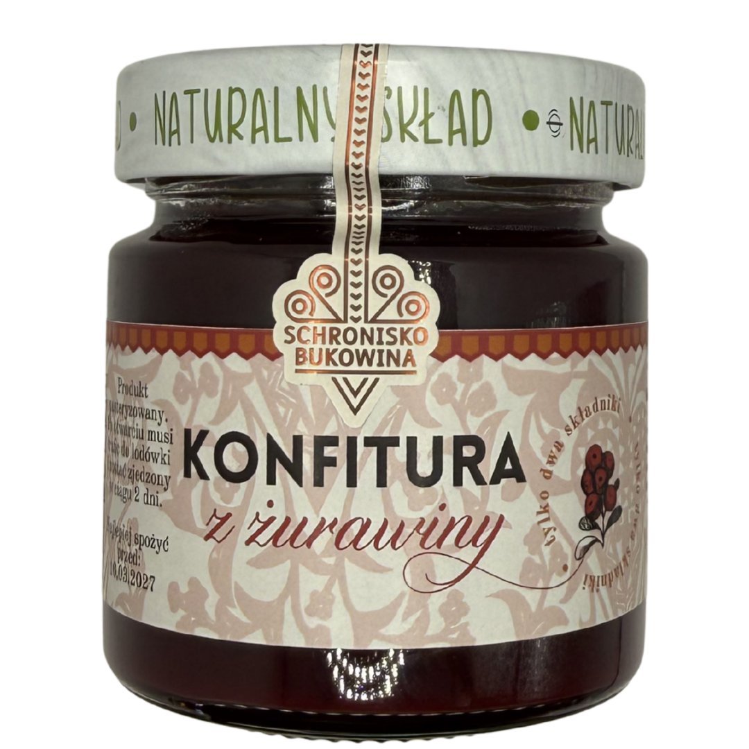 Konfitura z żurawiny 240g - Schronisko Bukowina
