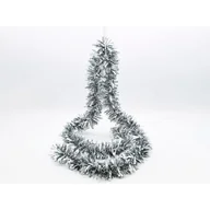 Ozdoby bożonarodzeniowe - Łańcuch choinkowy grubo / cienko cięty 9 x 200 cm srebrny - miniaturka - grafika 1