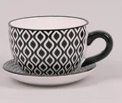 Donice - Filiżanka doniczka czarno-biała ŁEZKI średnica 15cm - miniaturka - grafika 1