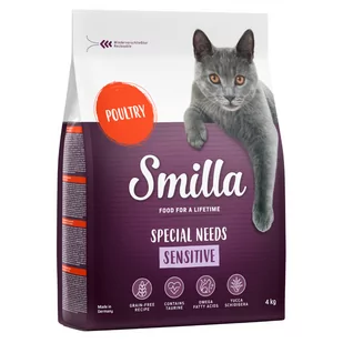 Smilla Adult Sensitive, bez zbóż, drób - 2 x 4 kg - Sucha karma dla kotów - miniaturka - grafika 1