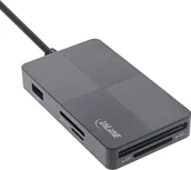 Czytniki kart pamięci - Czytnik InLine InLine® USB 3.2 Multi Cardreader Hub, SD/TF/MS/XD/CF, 3-port USB-A, Dual 66772F - miniaturka - grafika 1