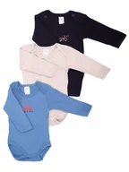 Body dla niemowląt - Body chłopięce z długim rękawem pojazdy 3PAK 86 YOCLUB - miniaturka - grafika 1