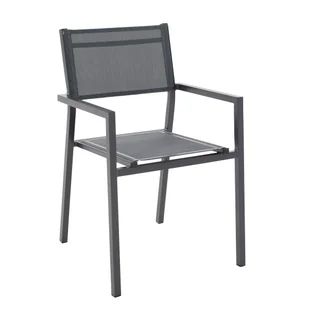 Naterial Fotel  ogrodowy Orion Alpha II 55x87.5x45 cm aluminiowy szary - Fotele i krzesła ogrodowe - miniaturka - grafika 1