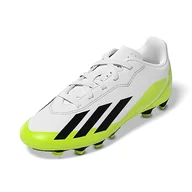 Piłka nożna - adidas X Crazyfast.4 dziecięce buty piłkarskie, unisex, elastyczne buty do gry w ziemię, twarde, Ftwr biały rdzeń czarny klarowna cytryna, 37 1/3 EU - miniaturka - grafika 1