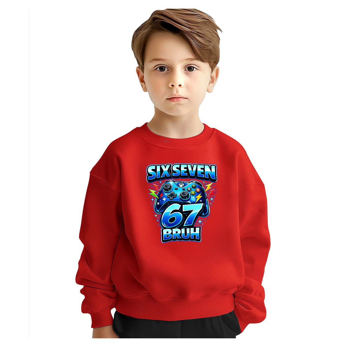 BLUZA DZIECIĘCA 67 SIX SEVEN VIRAL GAMER BRUH 122-128 DLA CHŁOPCA