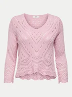 Swetry damskie - JDY Sweter New Sun 15212788 Różowy Regular Fit - miniaturka - grafika 1