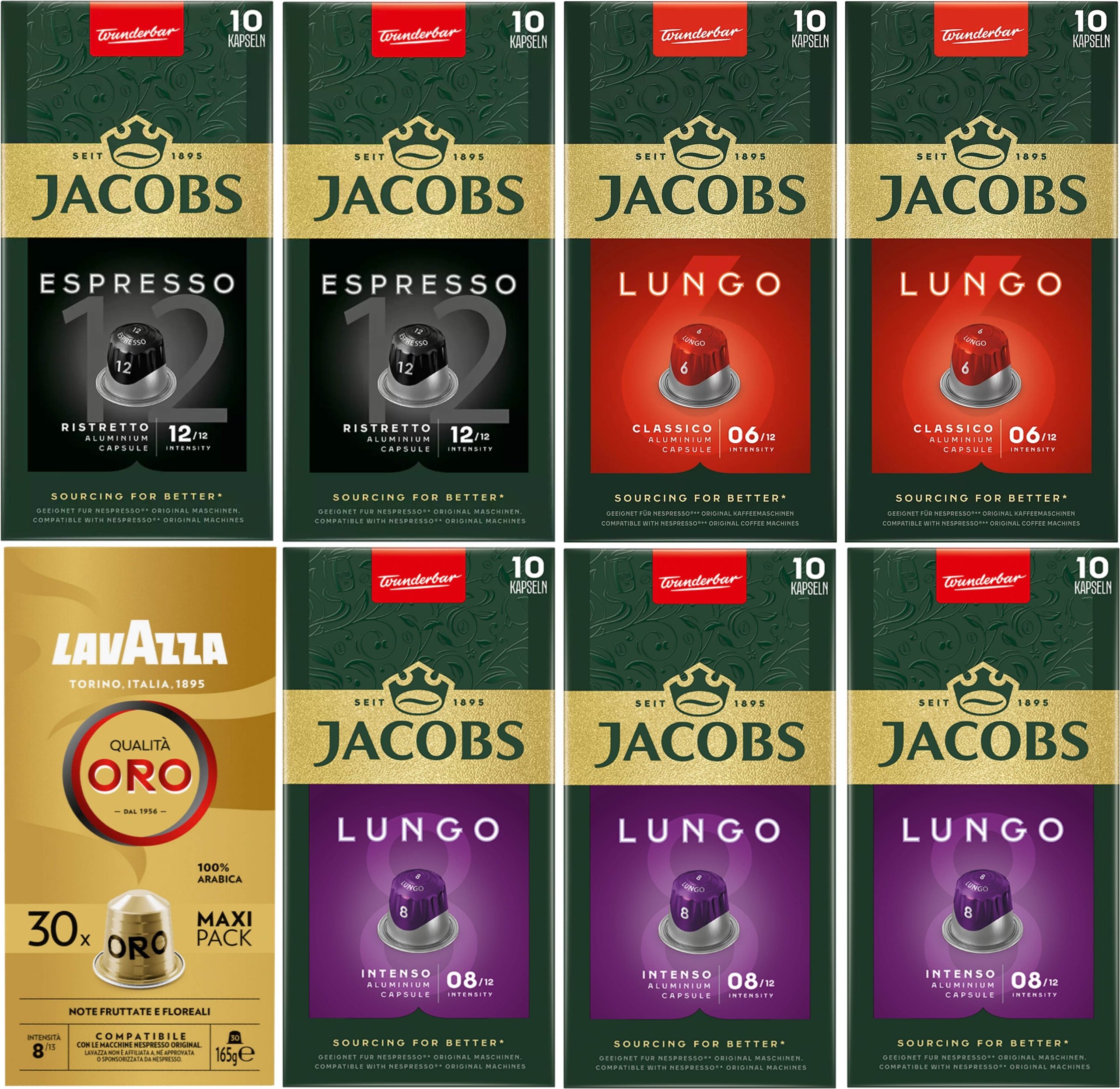 Kapsułki do Nespresso Jacobs mix smaków 70 +30