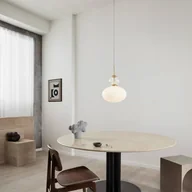 Lampy sufitowe - Nuura Aps Nuura Rizzatto 32 lampa wisząca mosiądz/biała - miniaturka - grafika 1