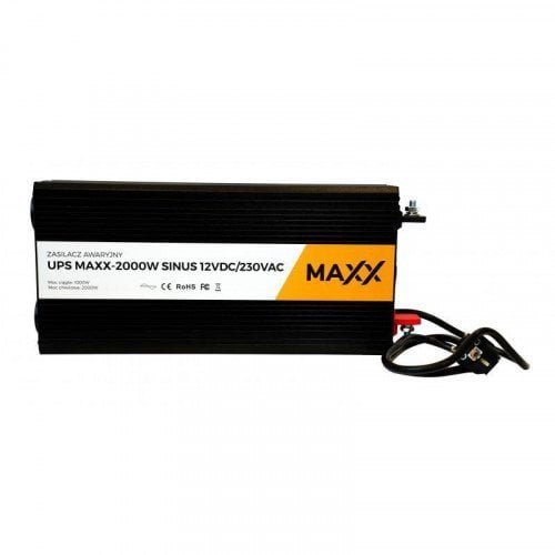 Qoltec Przetwornica napięcia UPS Maxx 12V Sinus 2000W