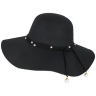 Czapki damskie - Kapelusz Damski Felt Fashion Klasyczny Czarny 57 Cm - miniaturka - grafika 1