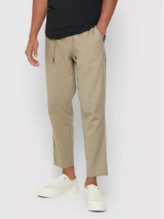 Spodnie męskie - Only & Sons Spodnie materiałowe Leo 22013002 Beżowy Regular Fit - grafika 1