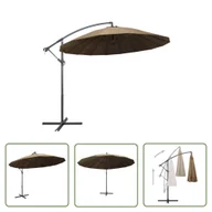 Parasole ogrodowe - The Living Store Wiszący parasol ogrodowy - taupe - 3 m - słupek aluminiowy - Parasol - miniaturka - grafika 1