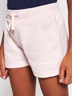 Spodnie i spodenki dla chłopców - Pepe Jeans Szorty sportowe Rosemary PG800731 Różowy Regular Fit - grafika 1