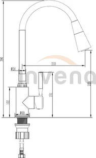 Bateria INVENA POGO BZ-80-L03-L beżowy + chrom - Baterie kuchenne - miniaturka - grafika 2