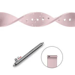 Pasek uniwersalny Alogy Strap z klamrą na smartwatch zegarek 18mm różowy - Akcesoria do smartwatchy - miniaturka - grafika 6