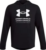 Bluzy męskie - Bluza męska Under Armour UA Rival Terry Graphic Hoodie czarna 1386047 001-L - miniaturka - grafika 1