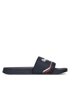 Pepe Jeans Klapki Slider Origin M PMS70160 Granatowy - Klapki i japonki męskie - miniaturka - grafika 1