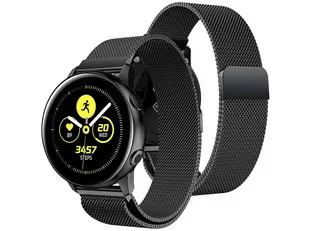 Bransoleta Milanese pasek Alogy do Gear S3 / Watch 46mm (22mm) 236mm Czarna - Akcesoria do smartwatchy - miniaturka - grafika 1