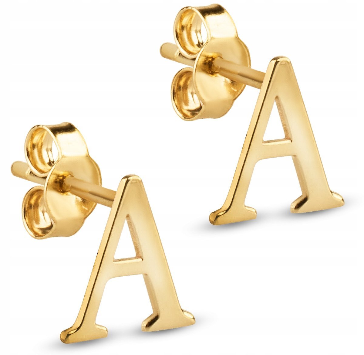 ZŁOTE KOLCZYKI Z TWOJĄ LITERKĄ KOLCZYK LITERKA 585