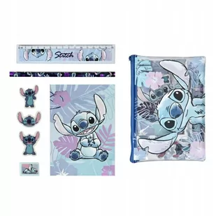 zestaw Stich linijka ołówek notes temperówka saszetka gumka Lilo I Stitch - Piórniki - miniaturka - grafika 1