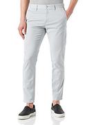 Spodenki męskie - BOSS Męskie spodnie Schino-Taber-1 D Tapered-Fit w kolorze rozciągliwej bawełny satynowej szarej, szary, 33W / 30L - miniaturka - grafika 1