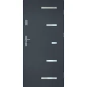Drzwi zewnętrzne - Drzwi zewnętrzne P55 SPARTA pełne antracyt 90P - miniaturka - grafika 1