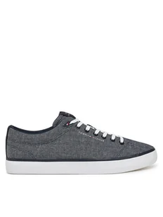Tommy Hilfiger Tenisówki Th Hi Vulc Low Core Chambray FM0FM05389 Niebieski - Trampki męskie - miniaturka - grafika 1
