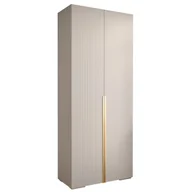 Szafy - Szafa garderoba ubraniowa z półkami MANHATTAN RYFEL 9 - 1SZ czarny mat biały mat - miniaturka - grafika 1