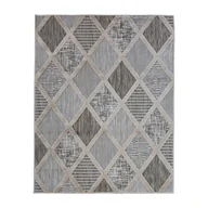Dywany zewnętrzne - FLOKO Dywan zewnętrzny Bella geometryczny brązowy 80 x 140 cm - miniaturka - grafika 1