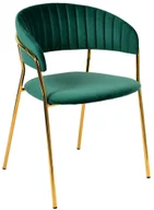 Krzesła - Zielone tapicerowane krzesło welurowe w stylu glamour H7-F48 - miniaturka - grafika 1