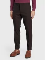 Spodnie męskie - Casual Friday Spodnie materiałowe Phillip 2.0 20504512 Brązowy Slim Fit - miniaturka - grafika 1