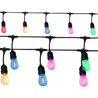 Lampy ogrodowe - Girlanda zewnętrzna Party Neon 322166 Polux 5,6m 2700K E27 IP44 wielokolorowa - miniaturka - grafika 1