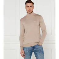 Swetry męskie - GUESS Golf EBENEZER Slim Fit z dodatkiem jedwabiu - miniaturka - grafika 1