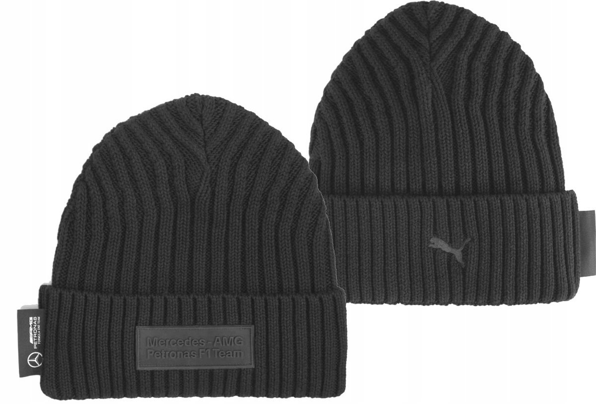 CZAPKA ZIMOWA PUMA MAPF1 MERCEDES BEANIE AMG CZARNA MĘSKA