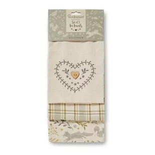 Zestaw 3 ścierek bawełnianych Cooksmart ® Foxy - Ściereczki, gąbki, czyściki - miniaturka - grafika 1