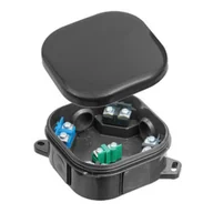 Puszki elektryczne i akcesoria - Puszka 5 zacisków kolorowych 4 mm2, IP 54, czarna, PH 92 x 92 klik - miniaturka - grafika 1