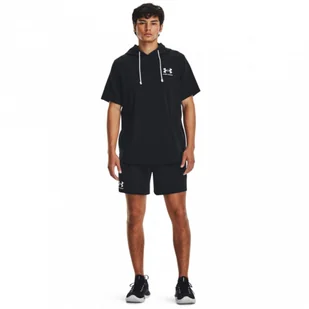 Męskie spodenki dresowe Under Armour UA Rival Terry 6in Short - czarne - UNDER ARMOUR - Spodnie sportowe męskie - miniaturka - grafika 1