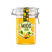 Miód - Miód Pszczeli Premium Lipowy 100% z Polskich Pasiek "Miód Lipowy" w Ozdobnym Słoiku Typu Weck 550g Mazurskie Miody - miniaturka - grafika 1