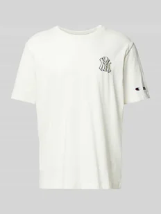 T-shirt z detalem z logo - Koszulki męskie - miniaturka - grafika 1