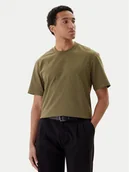 Koszulki męskie - HUGO T-Shirt Dapolino 50488330 Zielony Relaxed Fit - miniaturka - grafika 1